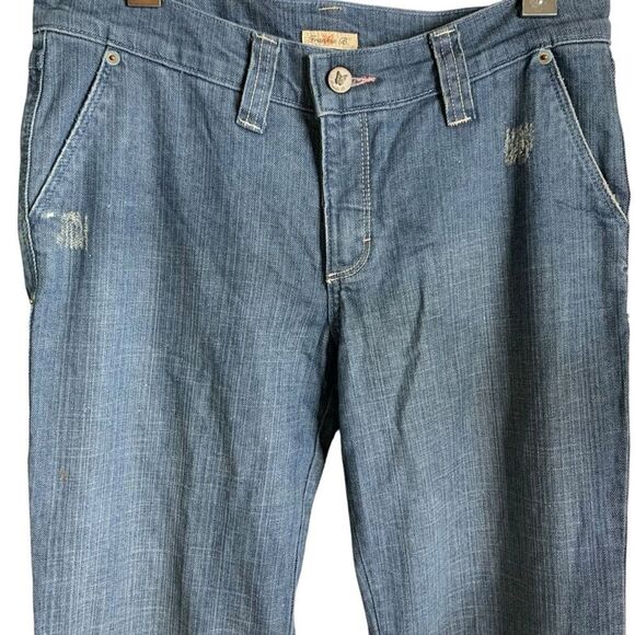 Frankie B. Butterfly Flare Jeans Women's Size 8 Tall Y2K Bling Hippie Boho Blue - Picture 10 of 13